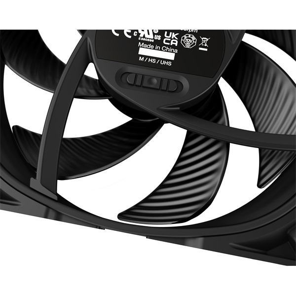 Be Quiet! Cooler 12cm - SILENT WINGS PRO 4 120mm PWM (3000rpm, 36,9dB, fekete) - Image 4
