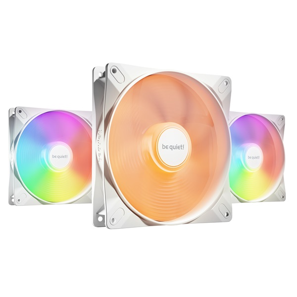 Be Quiet! Cooler 14cm - LIGHT WINGS LX 140mm PWM White Triple-Pack (RGB, 1200rpm, 22,9dB, fehér) - Image 1