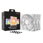 Be Quiet! Cooler 14cm - LIGHT WINGS LX 140mm PWM White Triple-Pack (RGB, 1200rpm, 22,9dB, fehér) - Image 5