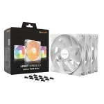Be Quiet! Cooler 14cm - LIGHT WINGS LX 140mm PWM White Triple-Pack (RGB, 1200rpm, 22,9dB, fehér) - Image 5