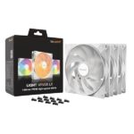 Be Quiet! Cooler 14cm - LIGHT WINGS LX 140mm PWM high-speed White Triple-Pack (RGB, 1800rpm, 30,5dB, fehér) - Image 5