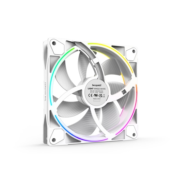 Be Quiet! Cooler 14cm - LIGHT WINGS WHITE 140mm PWM Triple Pack (RGB, 1700rpm, 20,6dB, fehér) - Image 4