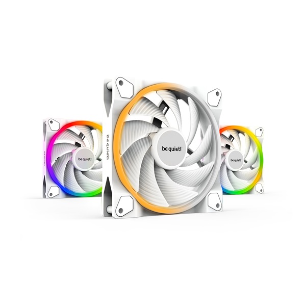 Be Quiet! Cooler 14cm - LIGHT WINGS WHITE 140mm PWM Triple Pack (RGB, 2200rpm, 31dB, fehér) - Image 1