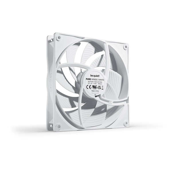 Be Quiet! Cooler 14cm - PURE WINGS 3 White 140mm PWM high-speed (1800rpm, 30,5dB, fehér) - Image 2