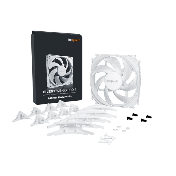 Be Quiet! Cooler 14cm - SILENT WINGS PRO 4 White 140mm PWM (2400rpm, 36,8dB, fehér) - Image 10
