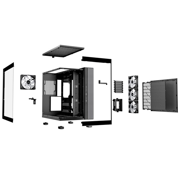 Be Quiet! Számítógépház - LIGHT BASE 600 LX Black (ATX, edzett üveg oldallap, fekete) - Image 4