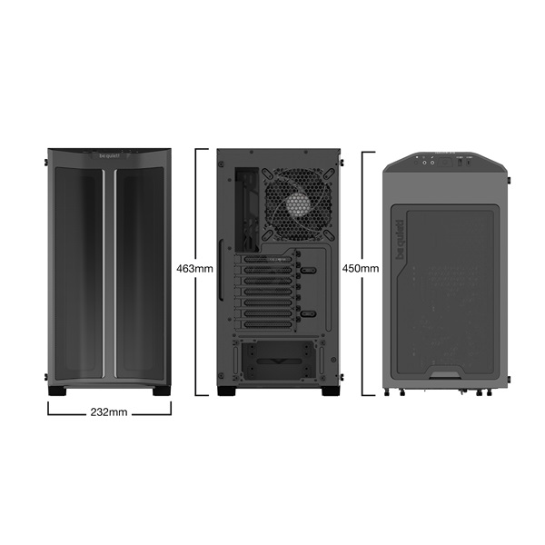 Be Quiet! Számítógépház - Pure Base 500DX Black (ATX, edzett üveg oldallap, fekete) - Image 2