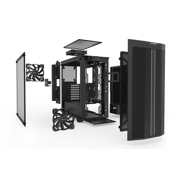 Be Quiet! Számítógépház - Pure Base 500DX Black (ATX, edzett üveg oldallap, fekete) - Image 4