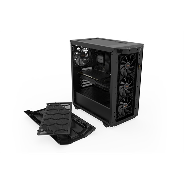 Be Quiet! Számítógépház - Pure Base 500DX Black (ATX, edzett üveg oldallap, fekete) - Image 7