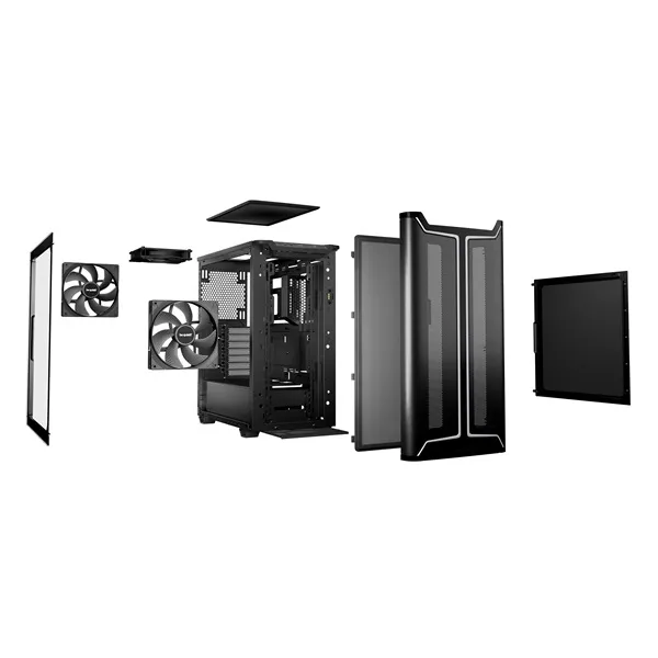 Be Quiet! Számítógépház - Pure Base 501 DX Black (ATX, edzett üveg oldallap, fekete) - Image 11