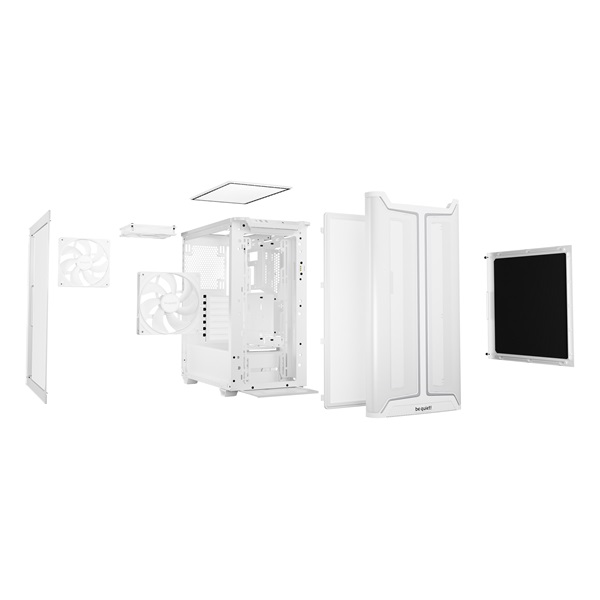 Be Quiet! Számítógépház - Pure Base 501 DX White (ATX, edzett üveg oldallap, fehér) - Image 11