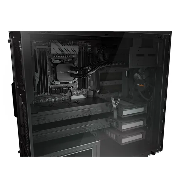 Be Quiet! Számítógépház - Pure Base 600 Window Black (ATX, edzett üveg oldallap, fekete) - Image 6