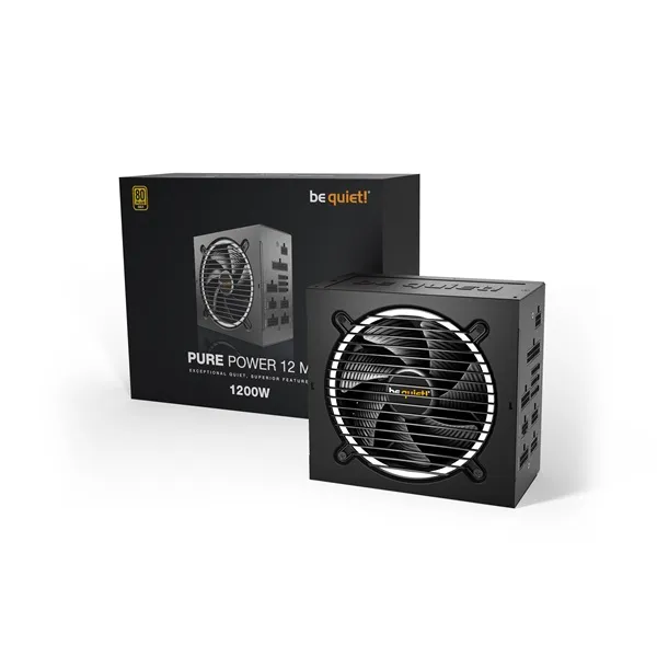 Be Quiet! Tápegység 1200W - PURE POWER 12 M (80+ Gold, ATX3.0, fekete) - Image 2