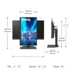 BenQ monitor 27" - SW272Q (IPS, 16:9, 2560x1440, 5ms, 300nit, 100% sRGB, 98% P3, 99% Adobe, 90W USB-C, HDR, HDMI,DP) - Image 2