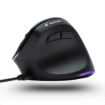 Bluestork Egér - M-W-ERGO-LUMI (Ergonomic, 3600 DPI, 6 gomb, optikai, RGB, fekete) - Image 2