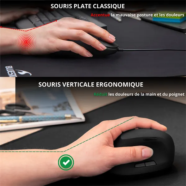 Bluestork Egér - M-W-ERGO (Ergonomic, 2.4G, 7200 DPI, optikai, fekete) - Image 3