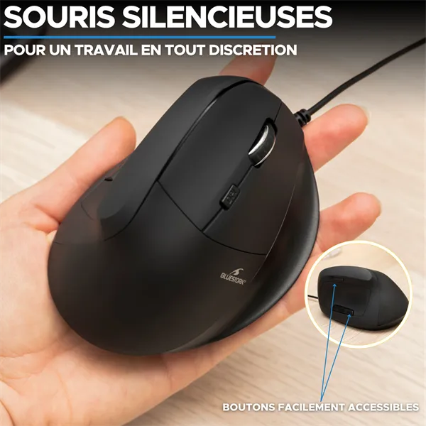 Bluestork Egér - M-W-ERGO (Ergonomic, 2.4G, 7200 DPI, optikai, fekete) - Image 6