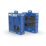 Bluestork Fejhallgató - MC301 Office Headset (mikrofon; hangerő szabályzó, 3,5 Jack, fekete) - Image 5