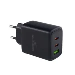 Bluestork Hálózati töltő - PW-65-CCA-B (2xUSB-C, USB-A, 65W, 2m kábel, fekete) - Image 4