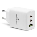 Bluestork Hálózati töltő - PW-65-CCA/0C (2xUSB-C, USB-A, 65W, fehér) - Image 3
