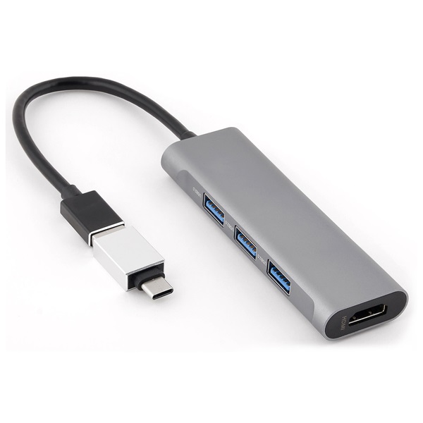 Bluestork_USB_Hub_-_HUB-MINI_USB-A_to_3xUSB_20_port_1x_USB-C_1xHDMI_USB30_szurke-i421070.jpg Bluestork USB Hub - HUB-MINI (USB-A to 3xUSB 2.0 port + 1x USB-C, 1xHDMI, USB3.0, szürke) - Image 1