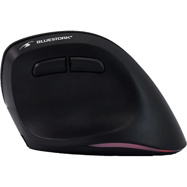Bluestork Vezeték nélküli Egér - M-WL-ERGO-LUMI-TH (Ergonomic, Rechargeable, 2,4GHZ+Bluetooth, 4800 DPI, 6 gomb, fekete) - Image 3