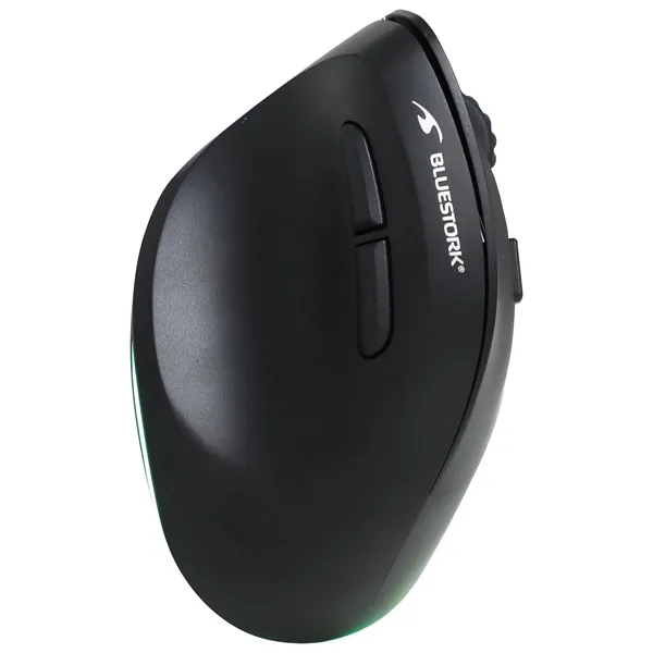 Bluestork Vezeték nélküli Egér - M-WL-ERGO-LUMI (Ergonomic, Rechargeable, 2400 DPI, 6 gomb, optikai, fekete) - Image 4