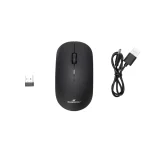 Bluestork Vezeték nélküli Egér - M-WL-OFF100-BLACK (Bluetooth, 2.4G, Rechargeable, 3200 DPI, optikai, fekete) - Image 2