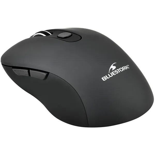 Bluestork Vezeték nélküli Egér - M-WL-OFF60-BLACK (1600 DPI, 6 gomb, optikai, fekete) - Image 3