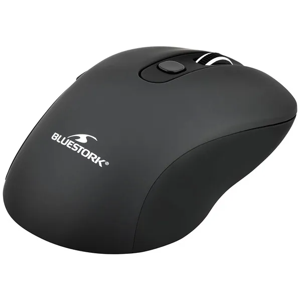 Bluestork Vezeték nélküli Egér - M-WL-OFF60-BLACK (1600 DPI, 6 gomb, optikai, fekete) - Image 4