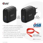 Club 3D Hálózati Adapter - CAC-1905EU (65W GAN, USB-C, PD 3.0, túltöltés védelem, kicsi méret) - Image 5