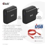 Club 3D Hálózati Adapter - CAC-1908EU (100W GAN, USB-IF, egyportos USB-C, PD 3.0 támogatás) - Image 8