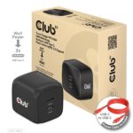 Club 3D Hálózati Adapter - CAC-1909EU (45W GAN, USB-C Dual Port, PD 3.0, PPS, Kétportos) - Image 4