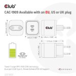 Club 3D Hálózati Adapter - CAC-1909EU (45W GAN, USB-C Dual Port, PD 3.0, PPS, Kétportos) - Image 9