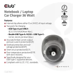 Club3D CAC-1921 autós gyorstöltő 36W, 2×USB Type-A, USB Type-C - Image 6