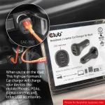 Club3D CAC-1921 autós gyorstöltő 36W, 2×USB Type-A, USB Type-C - Image 7