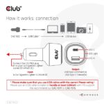 Club 3D Autós Töltő - CAC-1922 (63W, USB-A, USB-C, 12-24V, QC3.0) - Image 4
