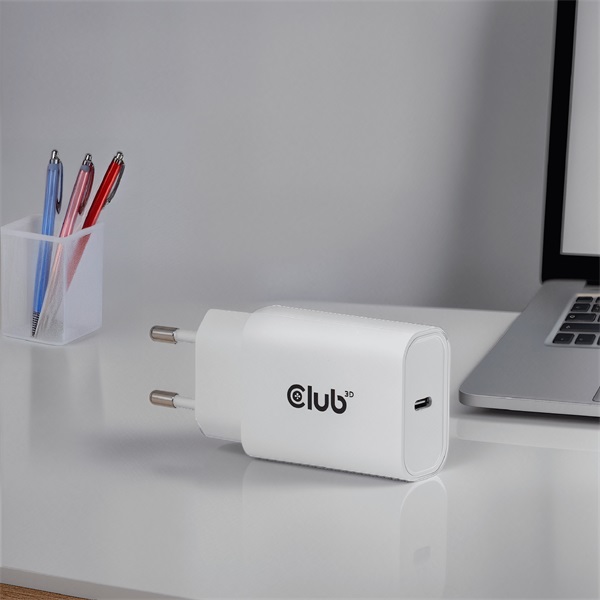 Club 3D Hálózati Adapter - CAC-3020 (2db/csomag, 30W USB-C, PD3.0, túltöltés védelem, kicsi méret, fehér) - Image 4