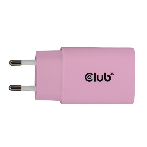 Club 3D Hálózati Adapter - CAC-3021 (2db/csomag, 30W USB-C, PD3.0, túltöltés védelem, kicsi méret, pink) - Image 3