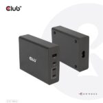 Club 3D Hálózati Töltő - CAC-1906 (132W GaN, 2x USB-A, 2x USB-C, PD3.0, 4 csatlakozó)