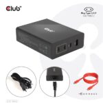 Club 3D Hálózati Töltő - CAC-1906 (132W GaN, 2x USB-A, 2x USB-C, PD3.0, 4 csatlakozó) - Image 6