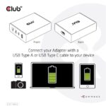 Club 3D Hálózati Töltő - CAC-1906 (132W GaN, 2x USB-A, 2x USB-C, PD3.0, 4 csatlakozó) - Image 9