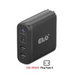 Club 3D Hálózati Adapter - CAC-1912EU (100W GaN, 2x USB-A, 2x USB-C, PD3.0, 4 csatlakozó) - Image 15