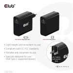 Club 3D Hálózati Adapter - CAC-1914EU (140W, GaN USB-C, PD 3.1) - Image 8