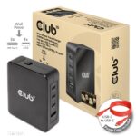 Club 3D Hálózati Adapter - CAC-1917 (140W GaN, 3x USB-C, 1x USB-A, PD3.1, 4 csatlakozó)