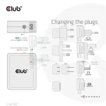 Club 3D Hálózati Adapter - CAC-1917 (140W GaN, 3x USB-C, 1x USB-A, PD3.1, 4 csatlakozó) - Image 6