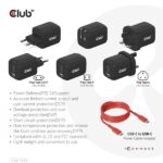 Club 3D Hálózati Adapter - CAC-1913EU (65W GAN, Triple port 2xUSB-C 1xUSB-A PD 3.0) - Image 9