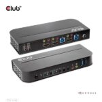 Club 3D KVM Switch - CSV-1382 (Dual HDMI, 4K60Hz, USB, PC KVM funkció, HDR, 3D támogatás)