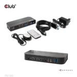 Club 3D KVM Switch - CSV-1382 (Dual HDMI, 4K60Hz, USB, PC KVM funkció, HDR, 3D támogatás) - Image 3