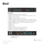 Club 3D KVM Switch - CSV-1382 (Dual HDMI, 4K60Hz, USB, PC KVM funkció, HDR, 3D támogatás) - Image 9